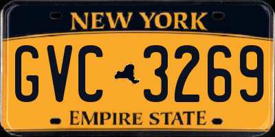 NY license plate GVC3269