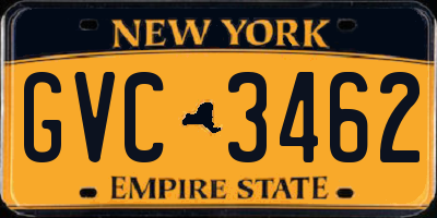 NY license plate GVC3462