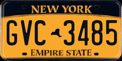 NY license plate GVC3485