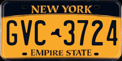 NY license plate GVC3724