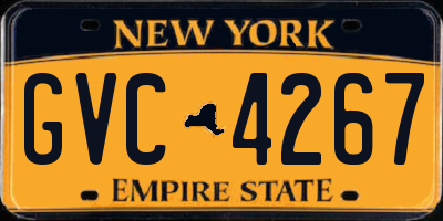 NY license plate GVC4267