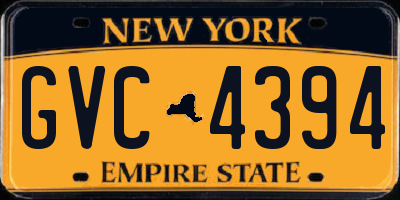 NY license plate GVC4394
