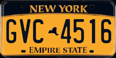 NY license plate GVC4516