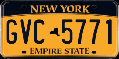 NY license plate GVC5771