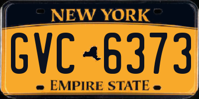NY license plate GVC6373