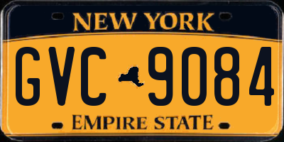 NY license plate GVC9084