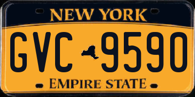 NY license plate GVC9590