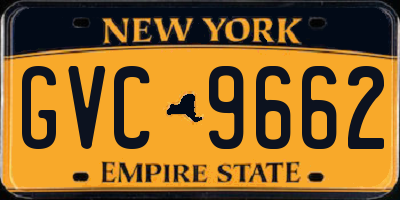 NY license plate GVC9662