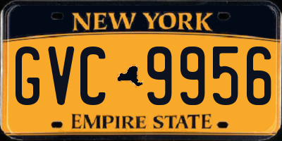 NY license plate GVC9956