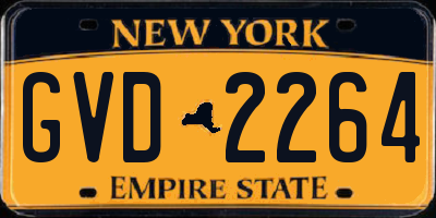 NY license plate GVD2264