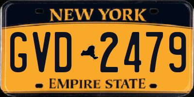 NY license plate GVD2479