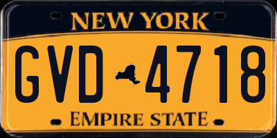 NY license plate GVD4718