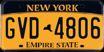 NY license plate GVD4806