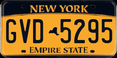 NY license plate GVD5295