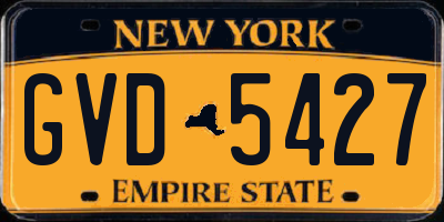NY license plate GVD5427