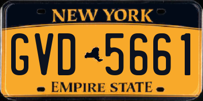 NY license plate GVD5661