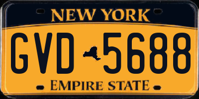 NY license plate GVD5688