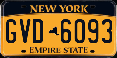 NY license plate GVD6093