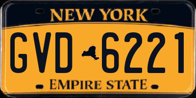 NY license plate GVD6221