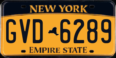 NY license plate GVD6289