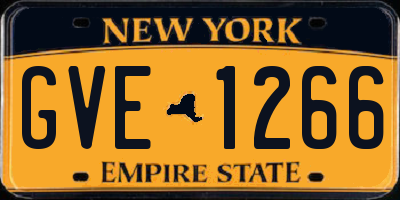 NY license plate GVE1266