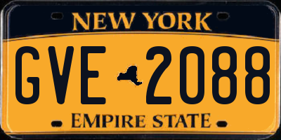 NY license plate GVE2088