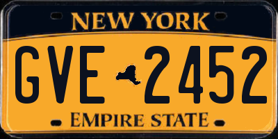 NY license plate GVE2452