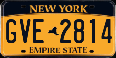NY license plate GVE2814