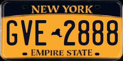 NY license plate GVE2888