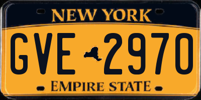 NY license plate GVE2970