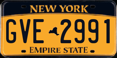 NY license plate GVE2991