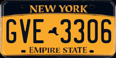 NY license plate GVE3306