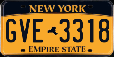 NY license plate GVE3318