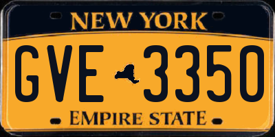 NY license plate GVE3350