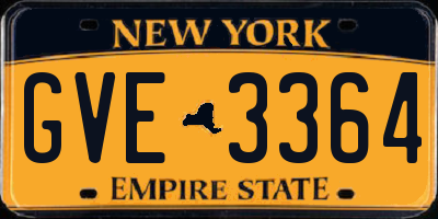NY license plate GVE3364
