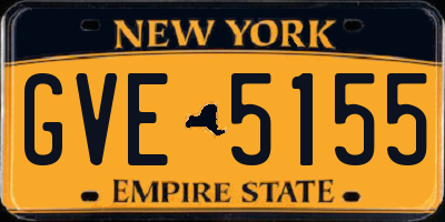 NY license plate GVE5155