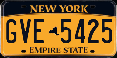 NY license plate GVE5425