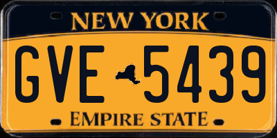 NY license plate GVE5439
