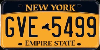NY license plate GVE5499