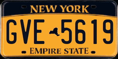 NY license plate GVE5619
