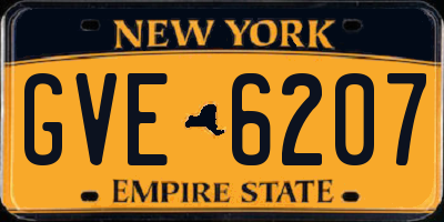NY license plate GVE6207