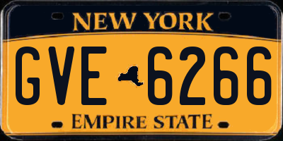 NY license plate GVE6266
