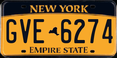 NY license plate GVE6274