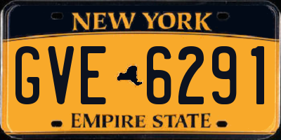 NY license plate GVE6291