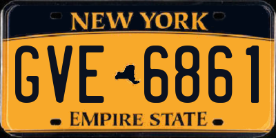 NY license plate GVE6861