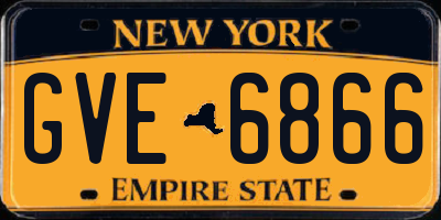 NY license plate GVE6866