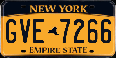 NY license plate GVE7266