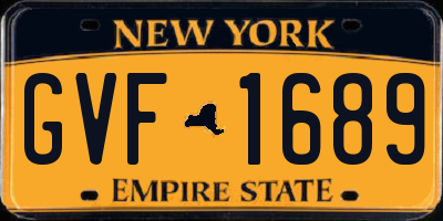 NY license plate GVF1689