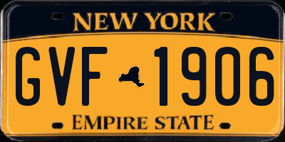 NY license plate GVF1906