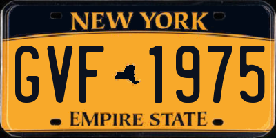 NY license plate GVF1975